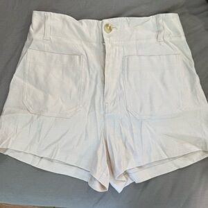 Anthropologie White High Waist Shorts